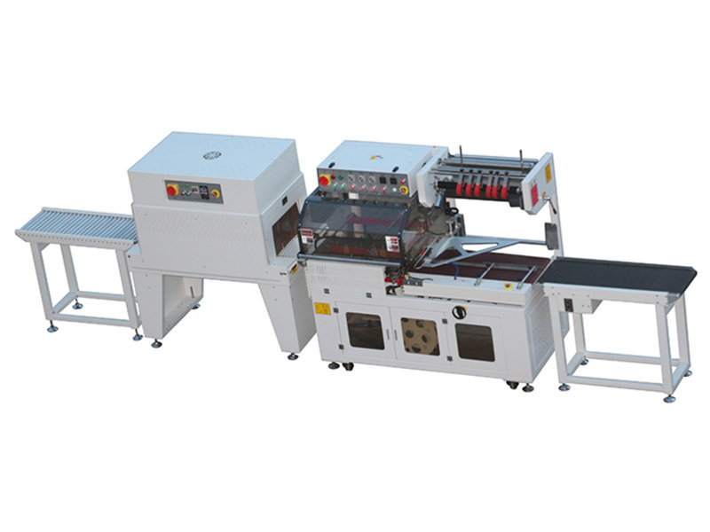 Full automatic L-type sealing, cutting and shrinking machine